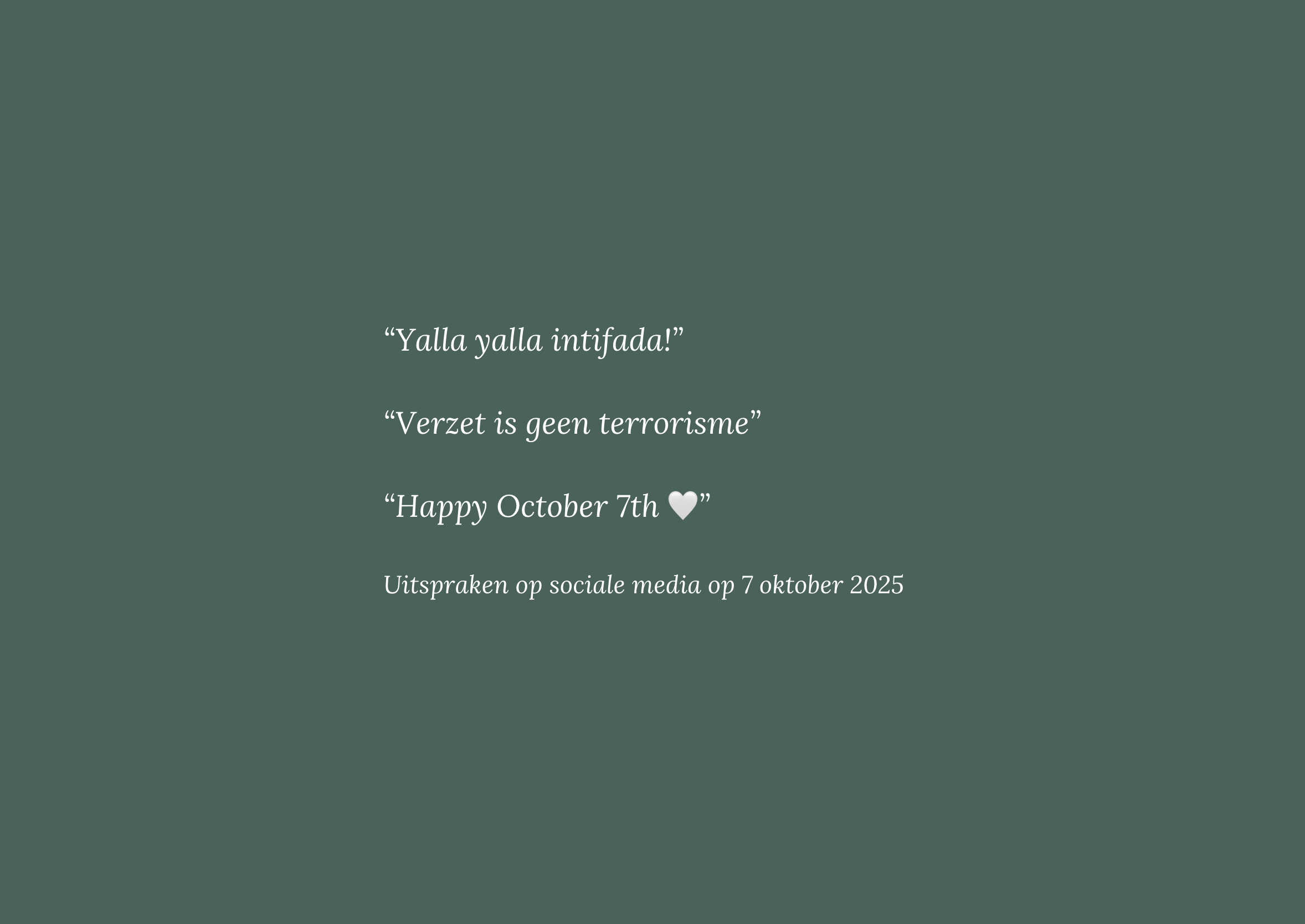 “Yalla yalla, intifada!”